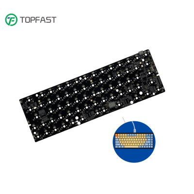 China Electronic Products GK64X Custom Colors Wired Diy Type Case Qmk Via Hot Swap Service Type C RGB Mechanical Keyboard Gk64 PCB Hot Swap for sale