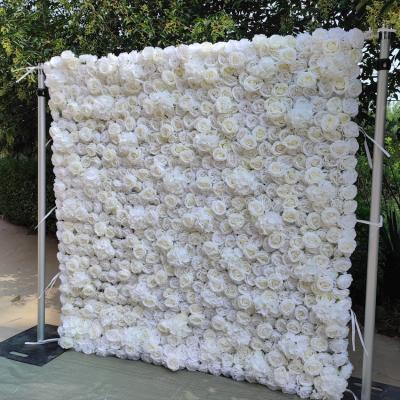 China Factory direct high quality silk flower fabric 1.2X2.4m flower fabric 1.2X2.4m artificial hanging decorative hanging flower backdrops for sale