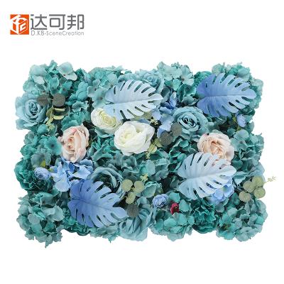 China Widely Used Green Plant Garden Flower Wall Outdoor Decorative Plastic Grass Plant Artificial Wall With Flowers for sale