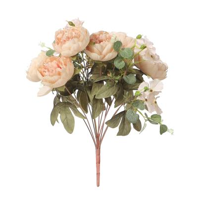 China Fashional artificial flowers cheap price customized size artificial silk simulation peony flowers for decoration home party for sale