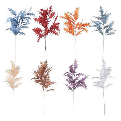 China Hand Made Large Jagged Leaves Artificial Silk Flowers Hanging Flower Ceiling Flower Free Samples for sale