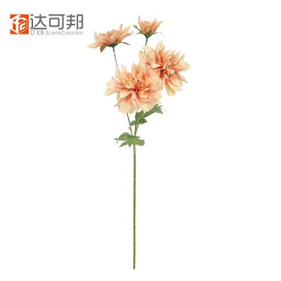 China Wholesale Customizable Hand Made Dahlia High Quality Silk Colorful Wedding Artificial Flower Activities Hotel Mall Decoration Home for sale