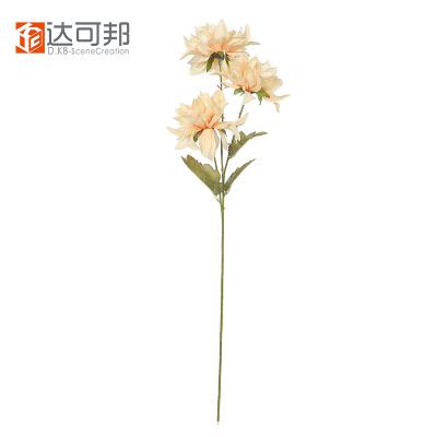 China New Handmade Dahlia Silk Cloth Premium Artificial Handmade Flowers for Wedding Party Table Home Decor for sale