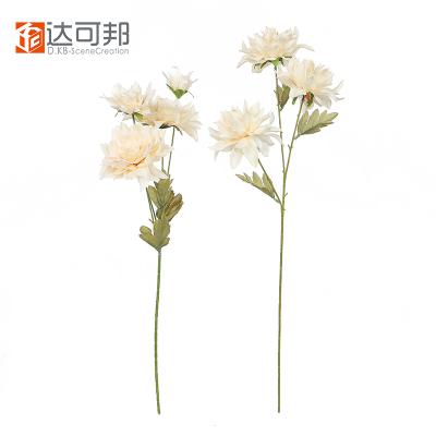 China 3 Handcrafted New Dahlia Silk Cloth Premium Artificial Handmade Main Flowers Party Festival Home Decoration for sale