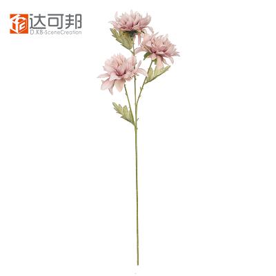 China Custom high quality hand made wedding home decoration party festival color artificial flower silk dahlias for sale