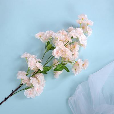 China DKB-61103 Touch Factory Supply Artificial Flower Natural Cherry Blossom Bouquets For Wedding Home Decoration for sale