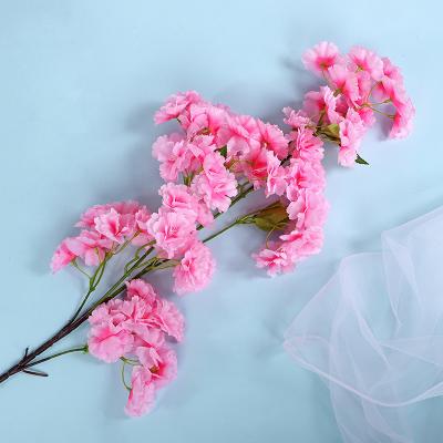 China Beautiful new colorful simulation of cherry blossom flower head flower gift box bouquet decorative flower family wedding artificial for sale