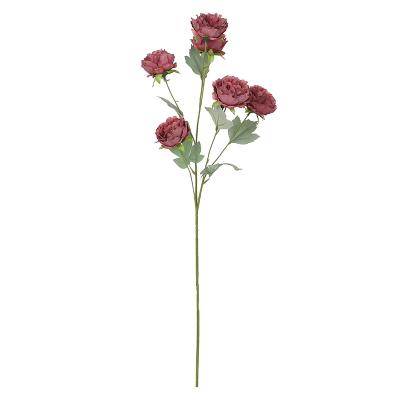 China Fashional Artificial Flowers DKB-G0702 Wholesale High Quality Single Flower Ranunculus Artificial For Home Wedding Decoration for sale