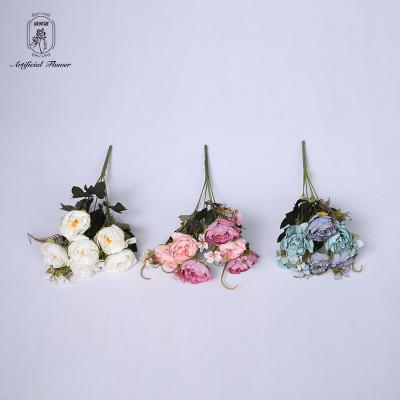 China Natural Touch Maker Single Stem Peonies Flowers Wedding Home Decorative Peony Artificial Flowers for sale