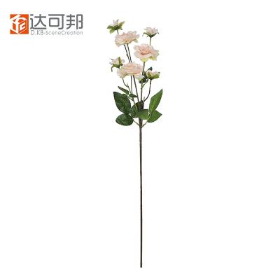 China Party sizeHot sale 7 heads decoration customized artificial silk rose bouquet flowers for wedding bridal bouquet for sale