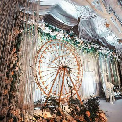 China Outdoor large iron floor decoration ferris wheel landscape decoration wedding props wedding layout customization for sale