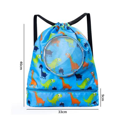 China Waterproof Kids Swimming Cartoon Waterproof Drawstring Bag for sale