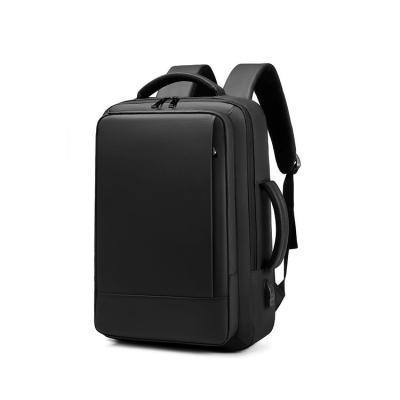 China Large Capacity Waterproof Usb Charging Function Waterproof Business Black Smart Backpack Laptop Bag Custom Made for sale