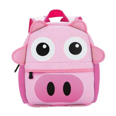 China Waterproof Cartoon Shoulder Bag Kids Animal Boys Bags Kindergarten Baby Canvas Rucksack Primary School Students Backpacks for sale