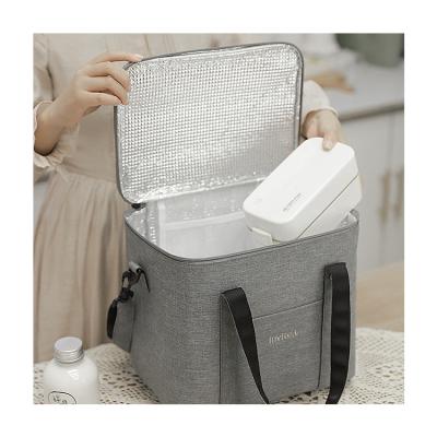 China New Insulated Portable Lunch Bag Tote Cooler Handbag Pouch Dinner Container School Food Storage Thermal Insulated Bags for sale