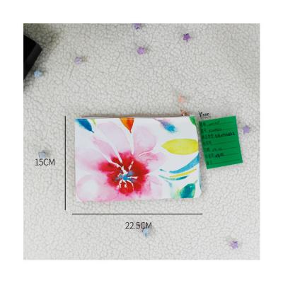 China Floral Canvas Clutch Makeup Bag Goods Samples 0.01 for sale