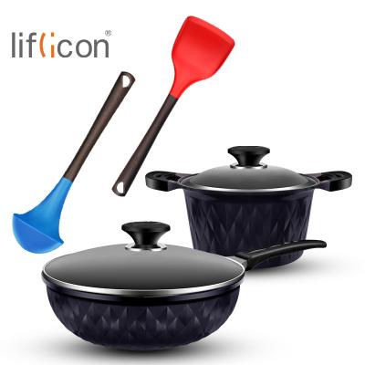 China Liflicon Sustainable Cookware Set Cooking Pot & Wok Cookware Turner & Ladle for sale