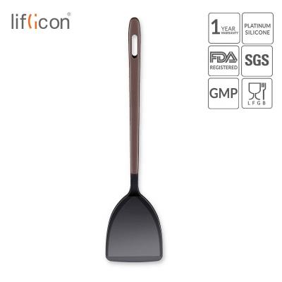 China Viable - Liflicon Silicone Cooking Turner / Spatula Kitchen Utensils With Nylon Handle For Frying for sale