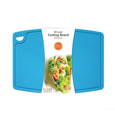 China Viable - Antimicrobial, Deep Drip Liflicon Silicone Food Grade Silicone Board Extra Large Cutting, Chopper for sale