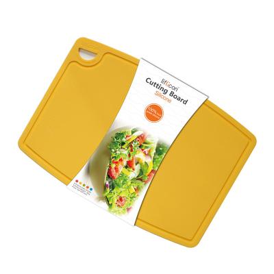 China Viable - Liflicon High Quality Non-Slip Flexible Silicone Kitchen Cutting Board, Small Folding Rectangular Chopper for sale