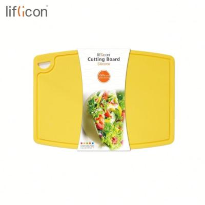 China Sustainable +Lilficon Silicone Cutting Price Rubber Kitchen Mat Over The Sink Yellow Vegetable Chopper Review for sale