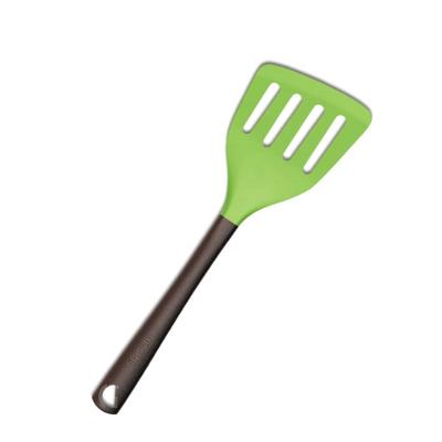 China #Liflicon Sustainable Silicone Nylon Cookware Slotted Egg And Fish Turner / Spatula Kitchen Utensils With Nylon Handle For Frying for sale