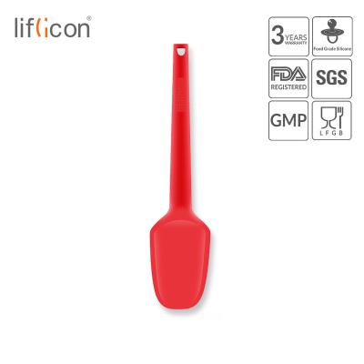 China Lilflicon Sustainable Non-Stick Silicone Spoon BPA Free High Quality Flipping Serving Tools for sale