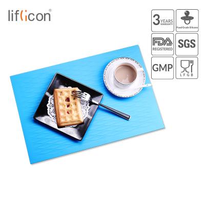 China Tableware Decoration Dining Mat Liflicon Food Grade Silicone Non-Slip Dining Non-Slip Washable Tableware Mats For Baby Durable Heat Resistant Potty Holder for sale