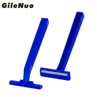 China Twin Blade Disposable Twin Razor Blade Plastic Handle for sale