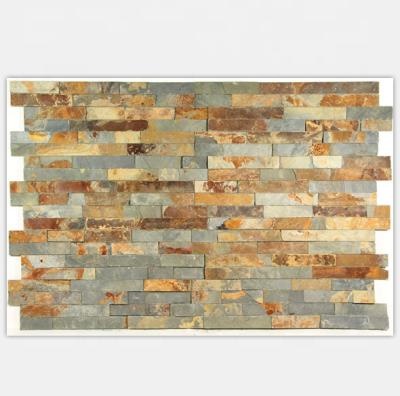 China Modern Rusty Chinese Exterior Wall Decorative Painting Panel Natural Edge Stacked Sale Price Cultural Stone Painting for sale