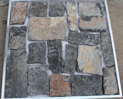 China Modern decorative stone Gray Limestone Dry Stack Stone dark for exterior wall for sale