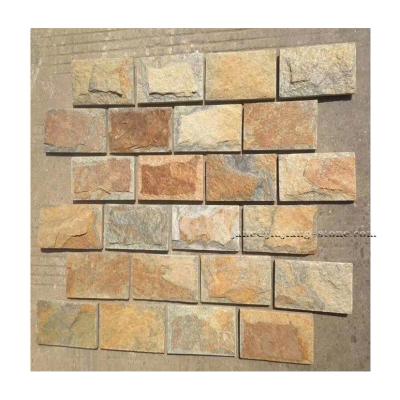 China Natural Modern Porcelain Slate Mushroom Tiles Stone Wall Facade Mushroom Wall Stone For Wall Cladding for sale