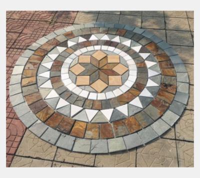 China Mid Century Circle Stone Design Yard Paver Pattern Paving Stone for sale