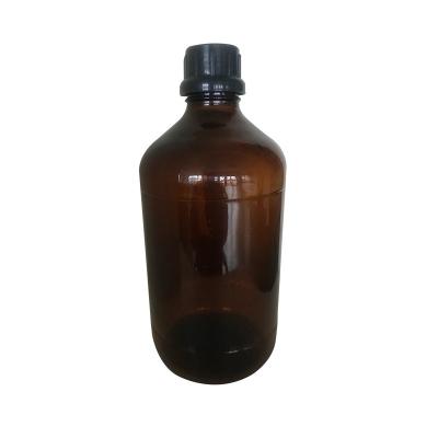 China Round 2.5L Amber Empty Glass Bottles Pharmaceutical Chemical Chemical Test Bottle With Plastic Cap for sale