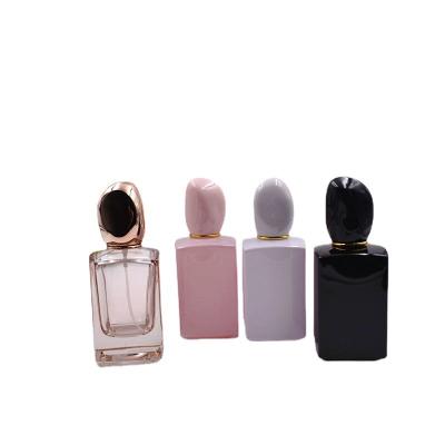 China 30ml/50ml/100ml Spray Square Oil Perfume Glass Cosmetic Empty Refillable Perfume Bottle In Sets for sale