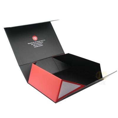 China Luxury Black Custom Large Folding Handmade Gift Packaging Magnetic Cheap Shipping Boxes Wholesale for sale