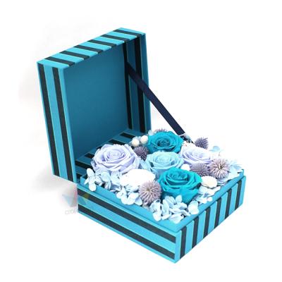 China Factory Direct Handmade Cardboard Package Decorative Boxes For Flower Bouquet Customized Cone Music Flower Marble Packaging Box for sale