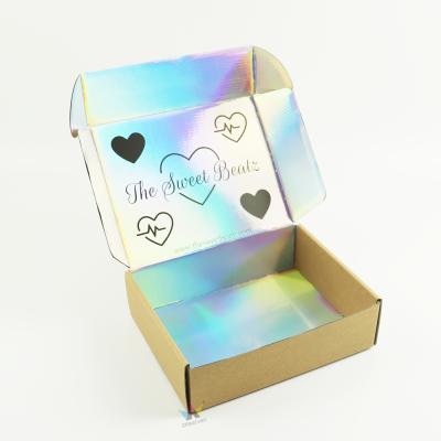 China Wholesale Custom Logo Custom Shipping Boxes Holographic Corrugated Shipping Boxes Handmade Corrugated Shipping Box for sale