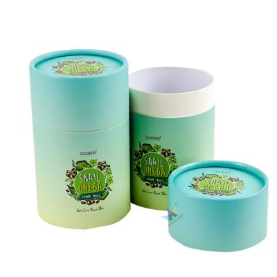 China Recyclable Custom Round Cardboard Gift Box Wholesale Round Boxes Paper Tea Tube Packaging for sale