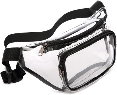 China Water Proof PVC Fanny Pack Waterproof Waist Bag PVC Stadium Approved Clear Belt Bag For Women Men for sale