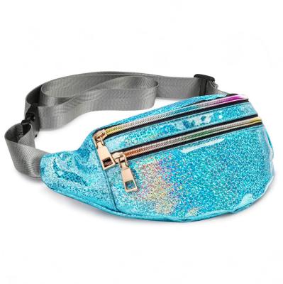 China Cute Waist Bag Fanny Pack Fashion Waterproof Kids Shiny Causal Water Proof Fanny Packs Belt Bag For Girls for sale