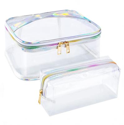 China Fashion Transparent PVC Makeup Bags Waterproof Clear Toiletry Bags Cosmetic Bags for sale