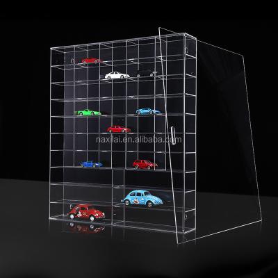 China Durable Customized Plexiglass Acrylic Rack Acrylic Plexiglass Ladder Display Storage Box Toy Vehicle Car Model Tile Display Box for sale