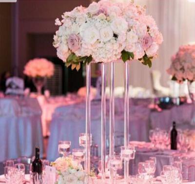 China NAXILAI Wholesale High Quality Acrylic Customized Crystal Wedding Backdrop Flower Vase Acrylic Crystal Flower Stand for sale