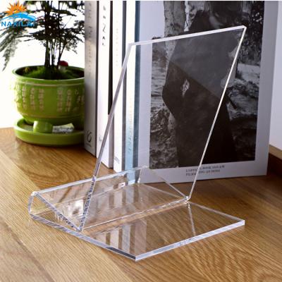 China Bookstore Durable Clear Acrylic Books NAXILAI Special Book Frames Office Desktop Anti-fall Book Support Commercial Display Stand for sale