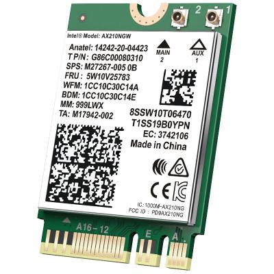 China Mini PCI-E LAN Card Comfast BT5.2 Desktop/Laptop Notebook AX210 vPro WiFi Network Card 5374Mbps WiFi 6E for sale