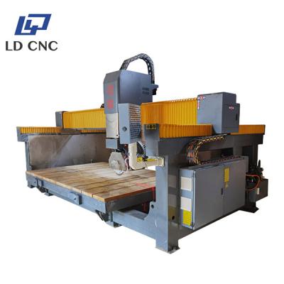 China Stone Granite Quartz Marble Sandstone 3/4/5 Axis Bridge Saw Machine For Stone Edge Polishing For Bridge Saw Router CNC for sale