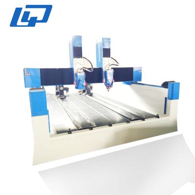 China Hot Selling Quartz Marble Sandstone Granite Stone 2 Head 3D Stone Saw Machine CNC Router For Sale Machinery For Cutting Tiles Dining Table for sale