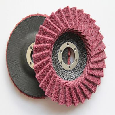 China METAL Fin Non Woven Surface Treatment Disc in Red for sale