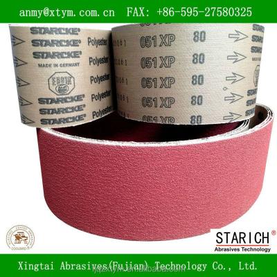 China ESPECIALLY WHERE GOOD CURRENT REMOVAL ON FLAT SURFACES IS REQUIRED Germany Technology Starcke CERAMIC Abrasive Belt for sale